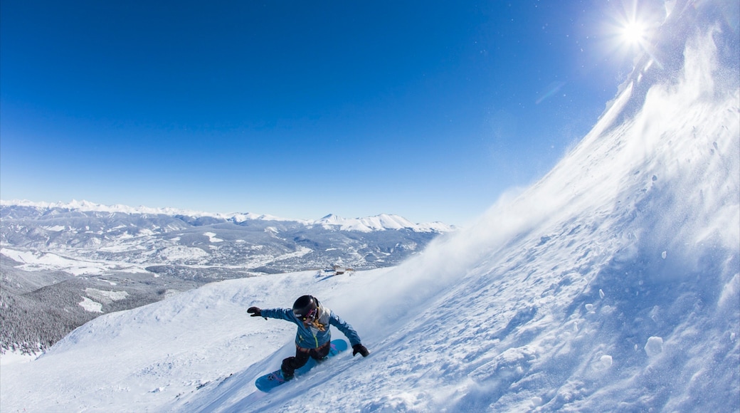 Breckenridge Ski Resort which includes snow boarding, mountains and landscape views