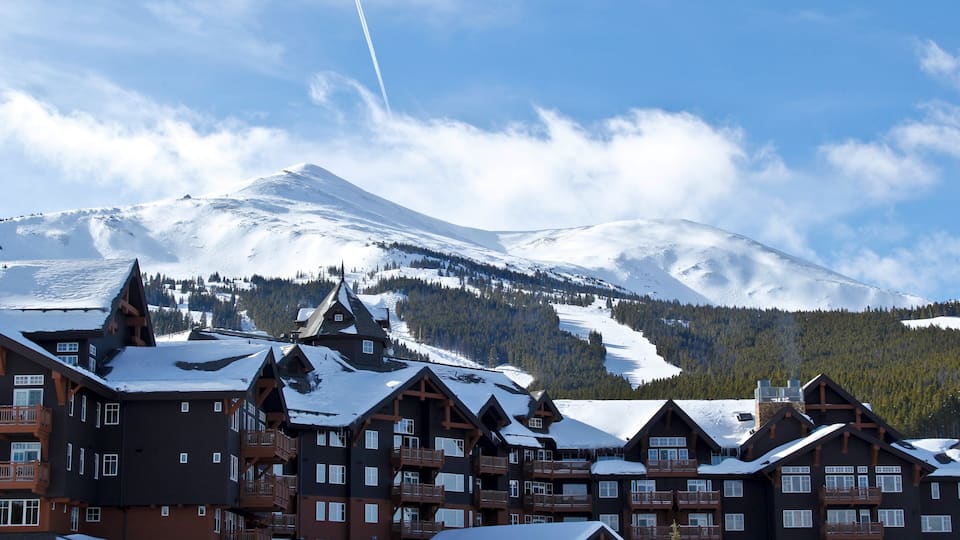 Breckenridge Ski Resort which includes mountains, a small town or village and snow