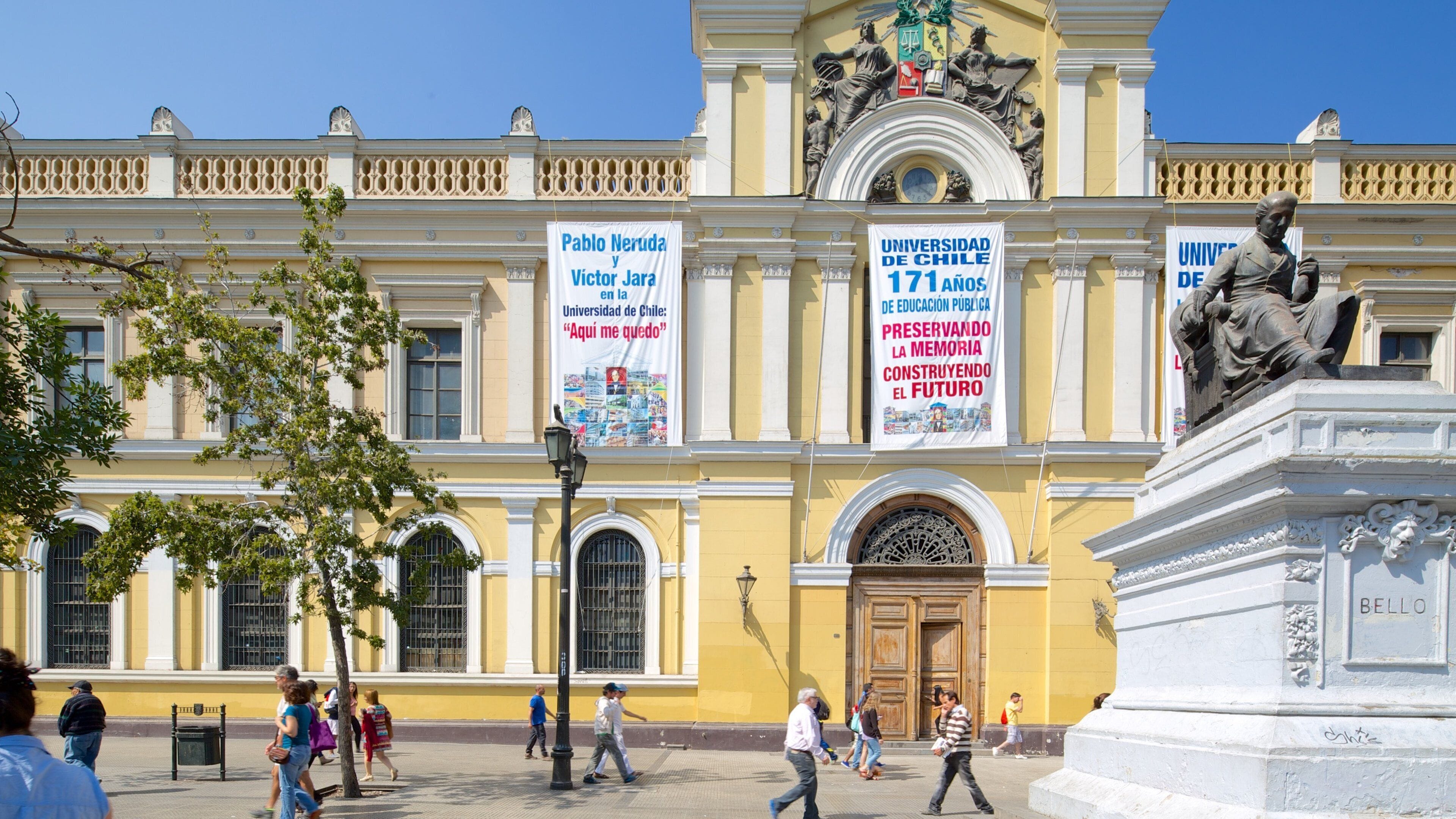 University of Chile which includes street scenes as well as a large group of people