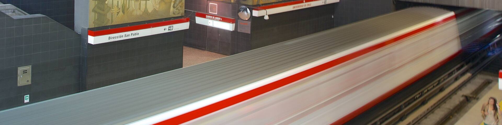 University of Santiago-Chile which includes interior views and art