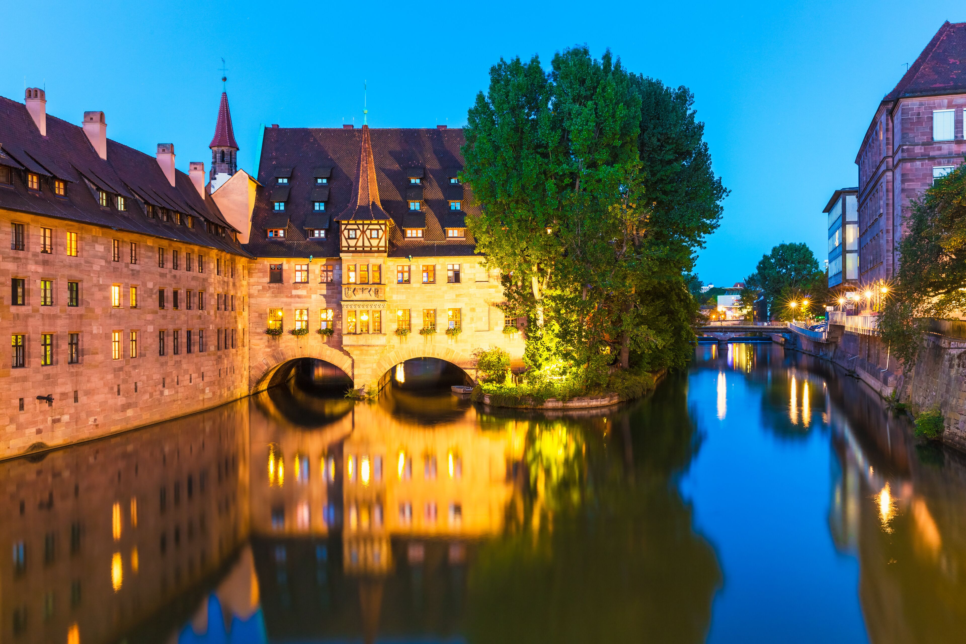 Evening scenery of Nuremberg, Germany