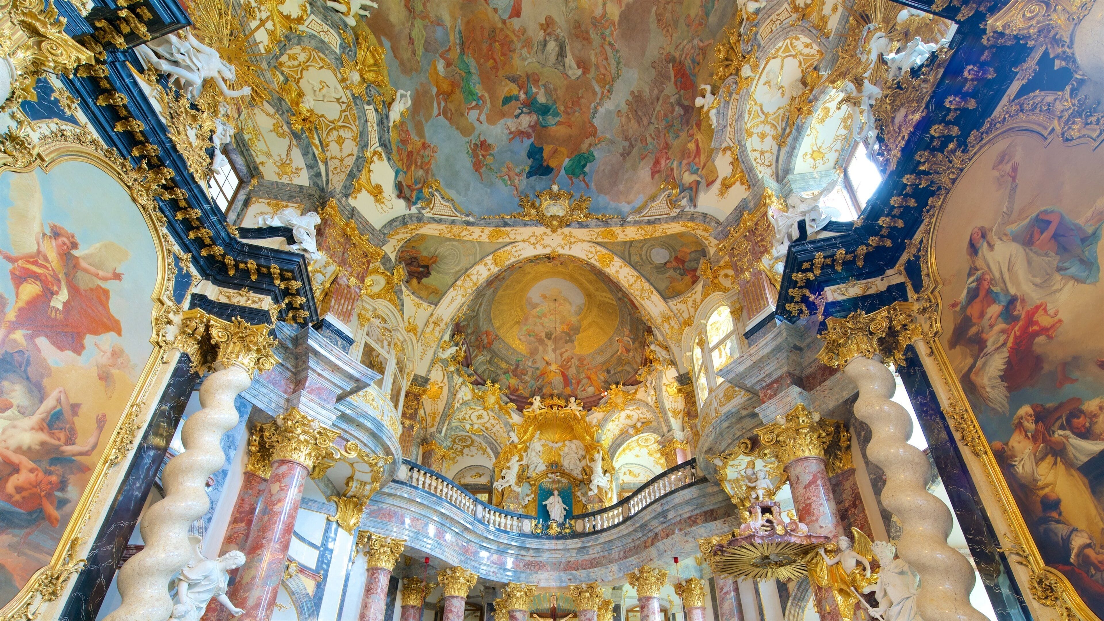 Wuerzburg Residence showing art, interior views and heritage elements