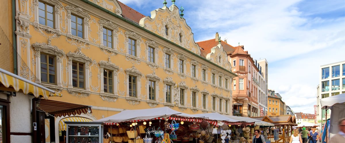 Falkenhaus montrant marchés et patrimoine historique