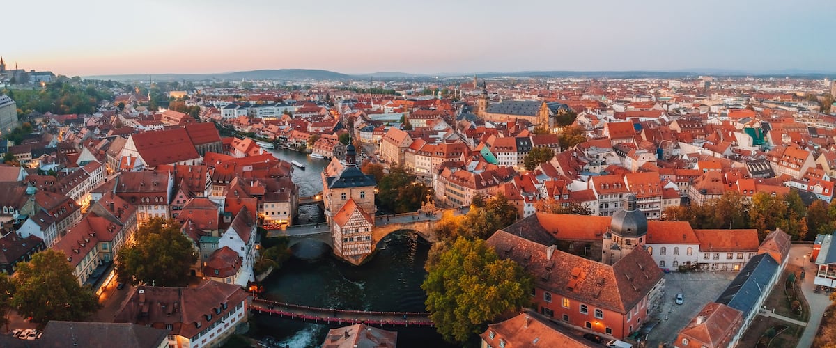 Bamberg, Germany. Aerial cityscape