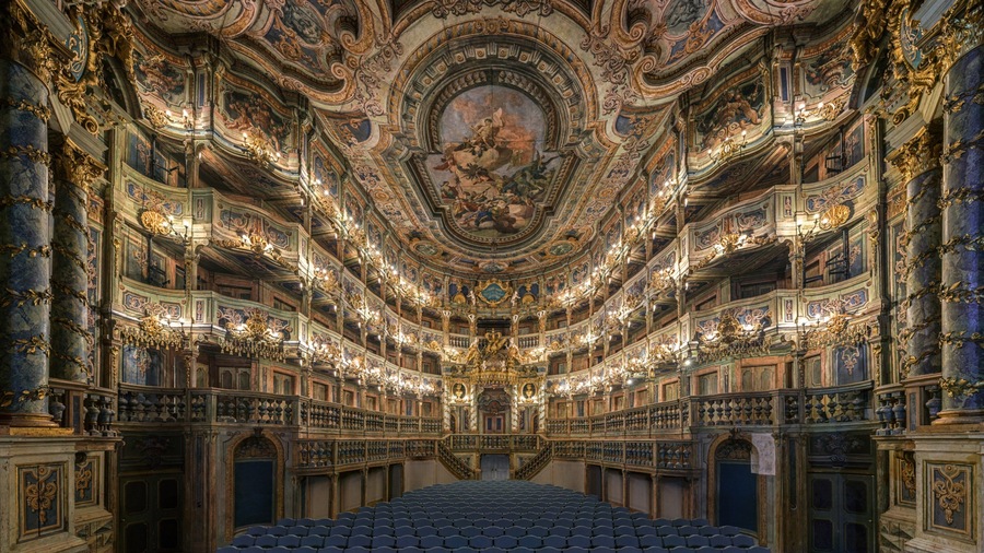 Margrave\'s Opera House featuring theater scenes, heritage elements and interior views
