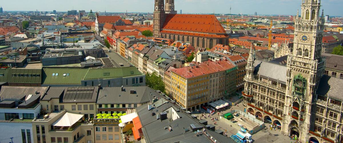 St Peter\'s Church showing a church or cathedral, religious elements and a city