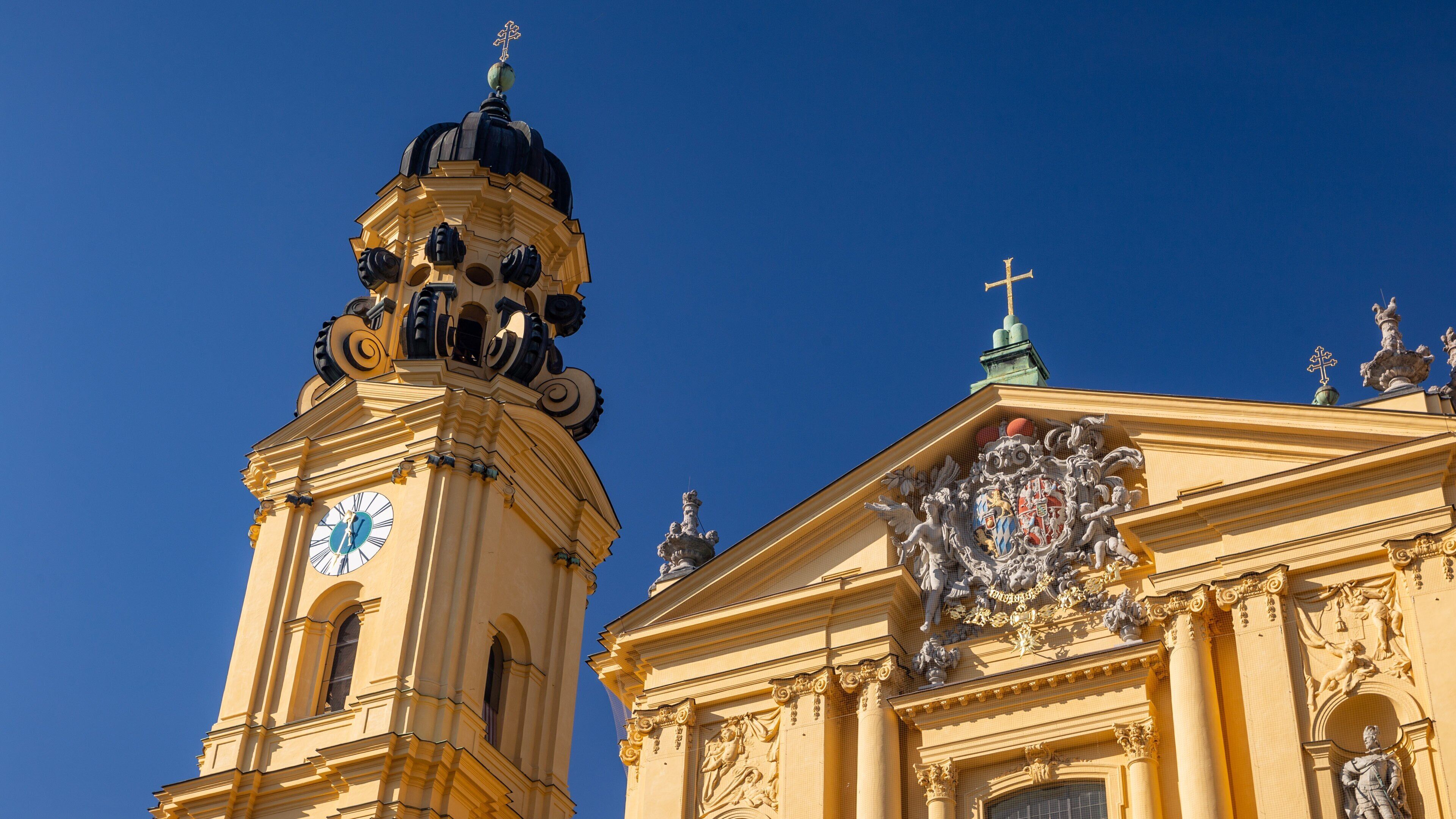 Theatinerkirche showing a church or cathedral and heritage architecture
