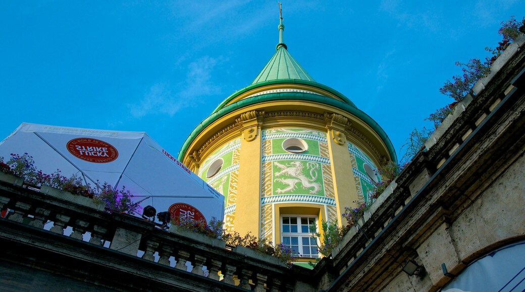 Lowenbrau showing signage and heritage architecture