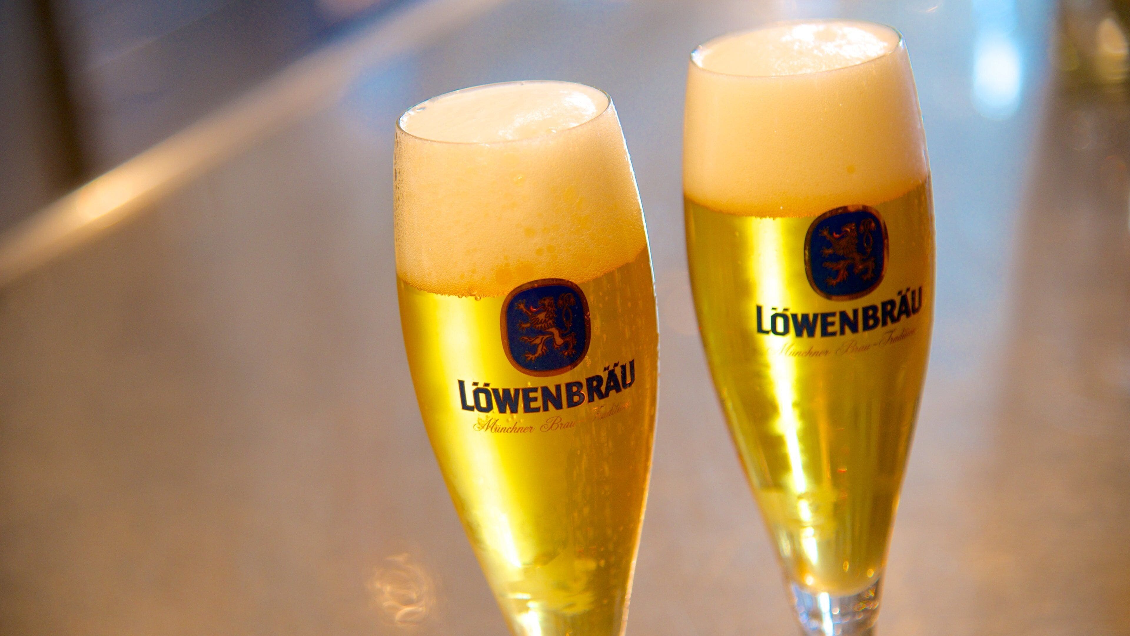 Lowenbrau which includes drinks or beverages