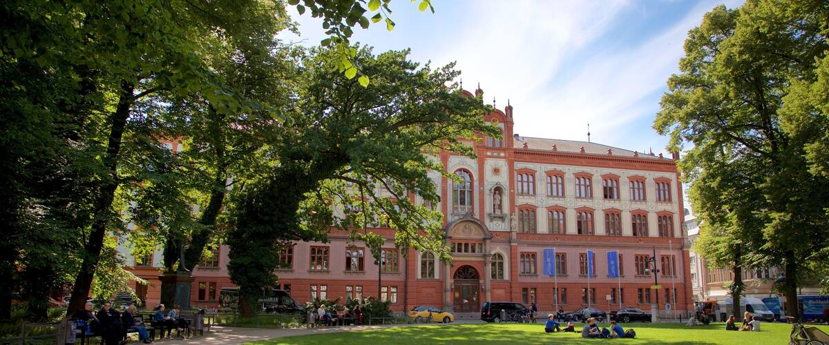 University of Rostock featuring picnicking, a garden and heritage architecture