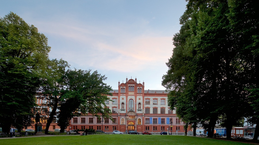 University of Rostock which includes heritage architecture and a garden