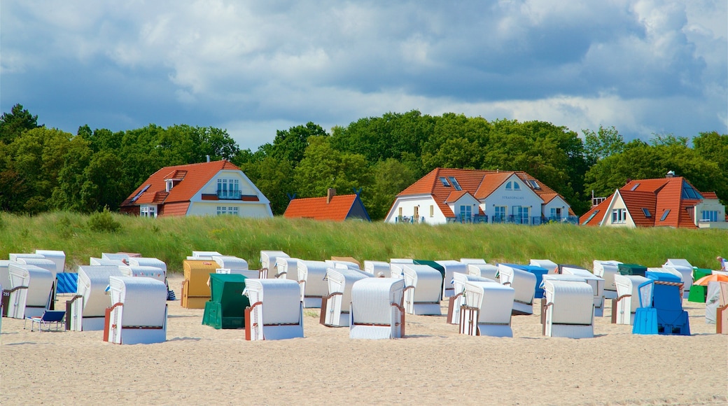 Warnemunde Beach featuring general coastal views, a beach and a coastal town