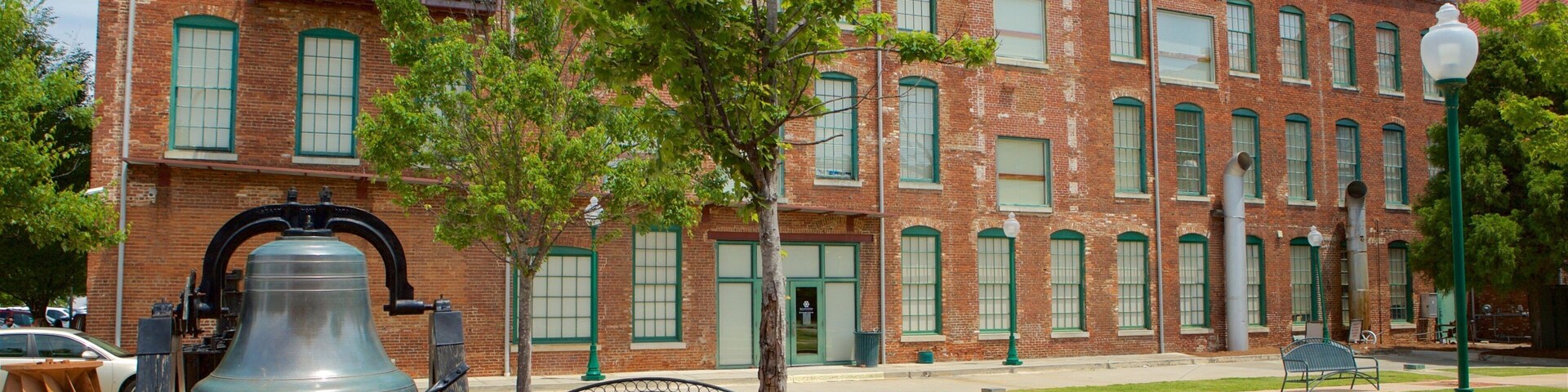 The Augusta Canal Interpretive Center at Enterprise Mill featuring heritage elements and a garden
