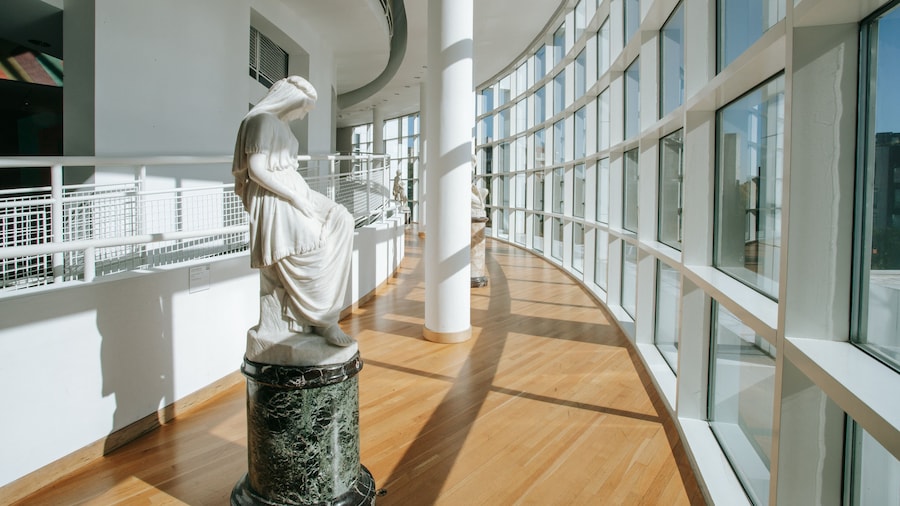High Museum of Art showing interior views and a statue or sculpture
