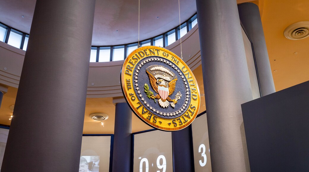 Jimmy Carter Library and Museum showing signage and interior views