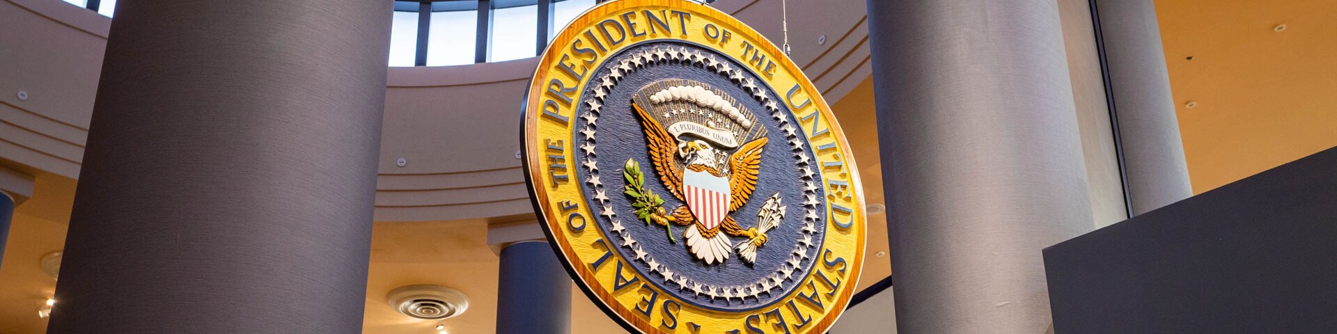 Jimmy Carter Library and Museum showing signage and interior views