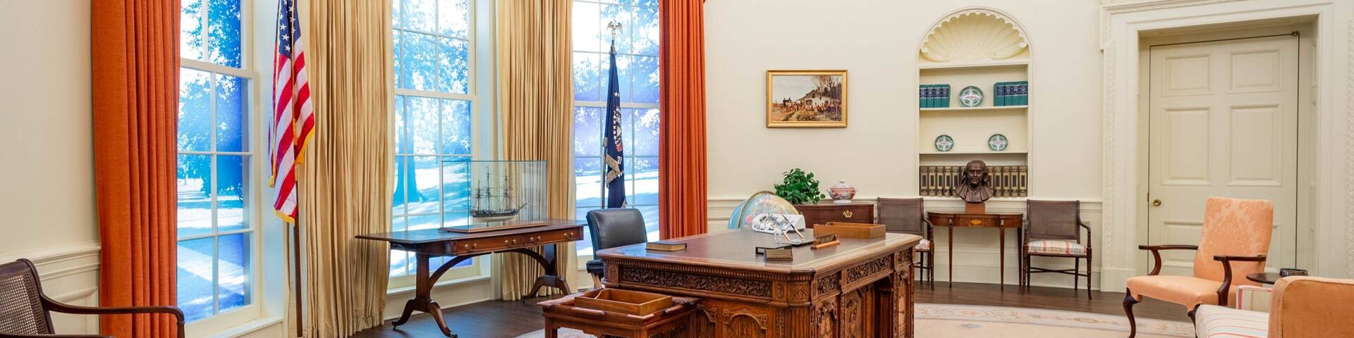 Jimmy Carter Library and Museum featuring heritage elements, an administrative buidling and interior views