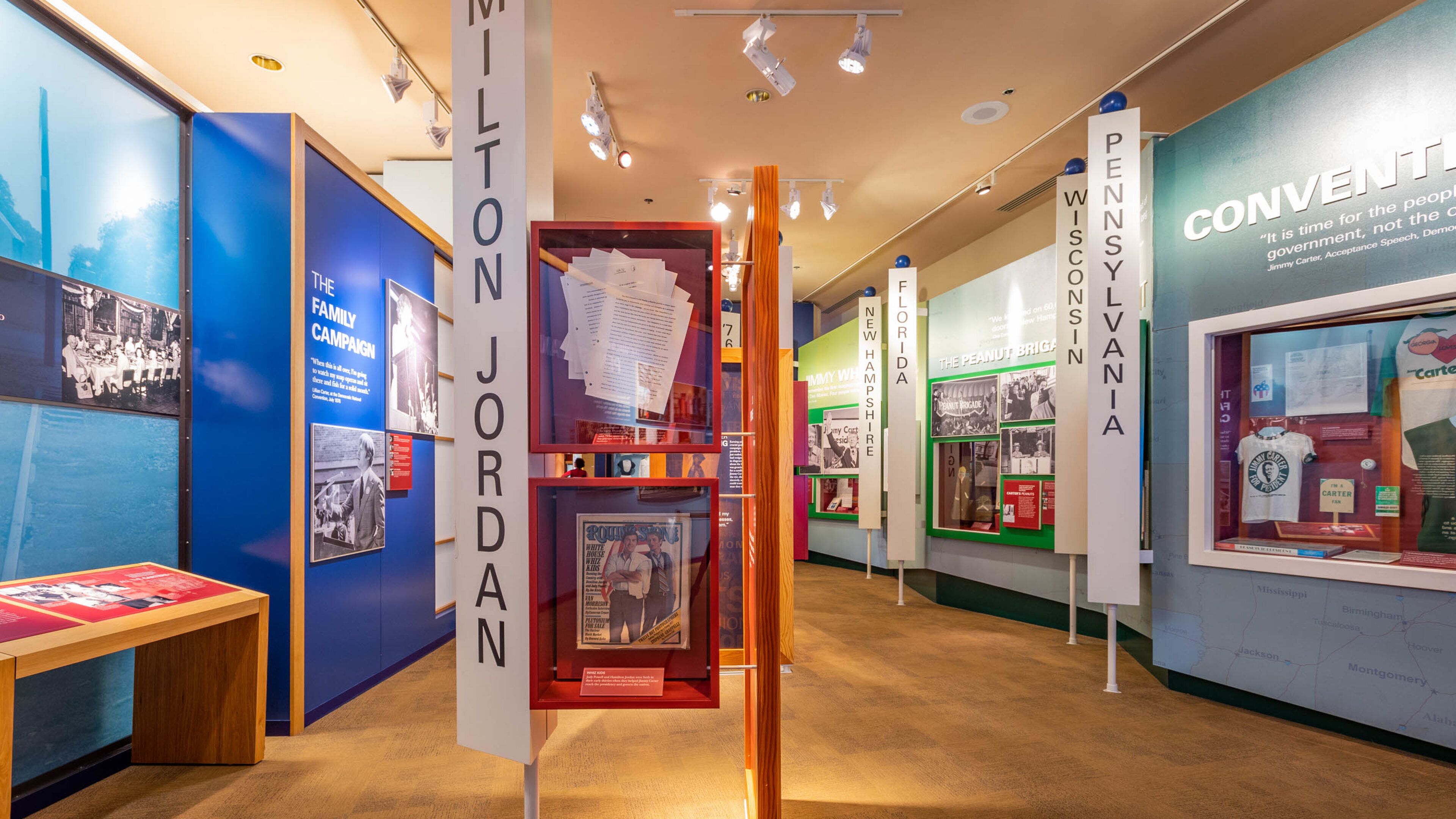 Jimmy Carter Library and Museum featuring interior views and signage