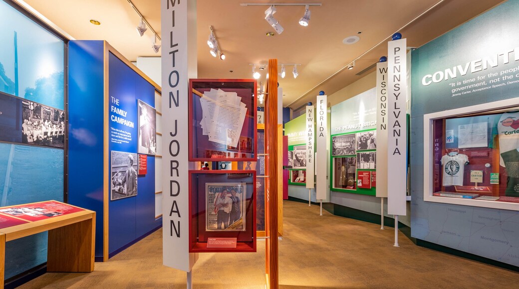 Jimmy Carter Library and Museum featuring interior views and signage