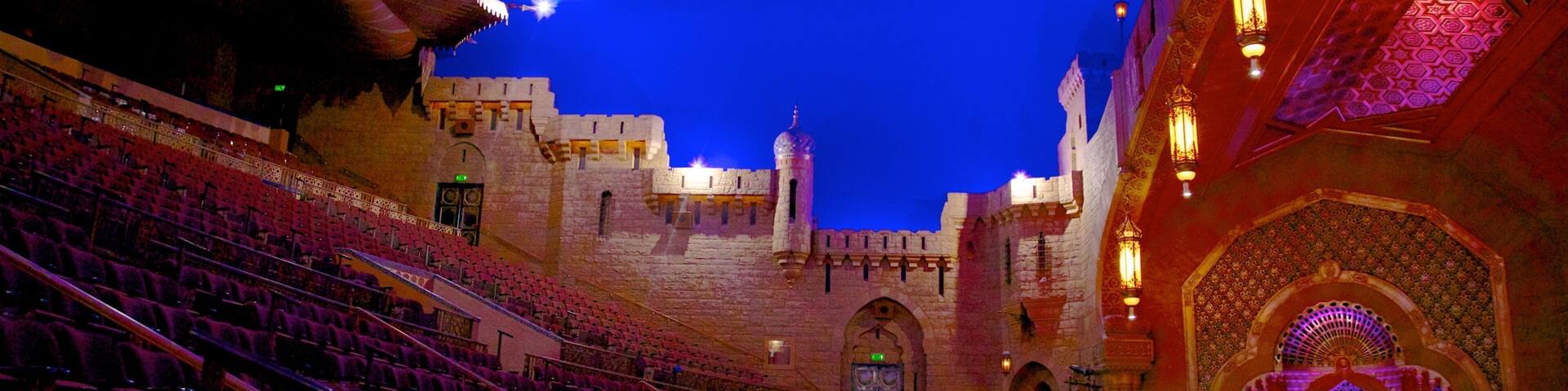 Fox Theatre featuring theater scenes and night scenes