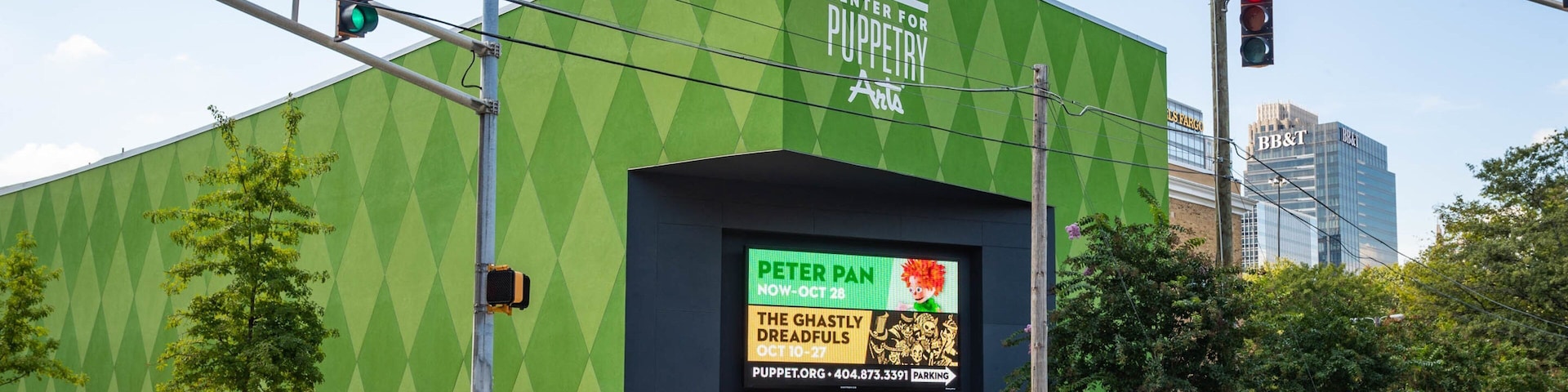 Center for Puppetry Arts showing signage