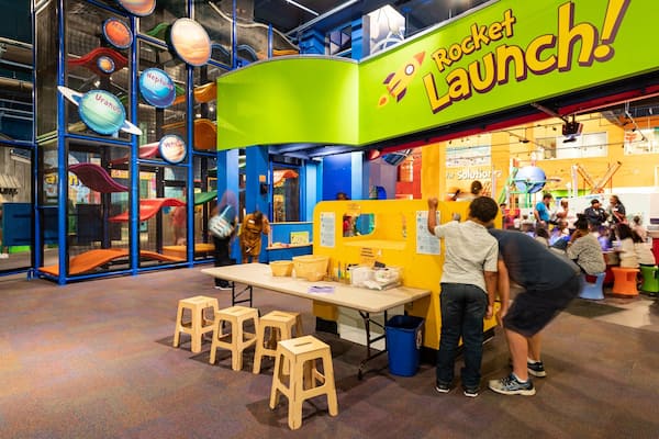 Children\'s Museum of Atlanta showing interior views as well as a family