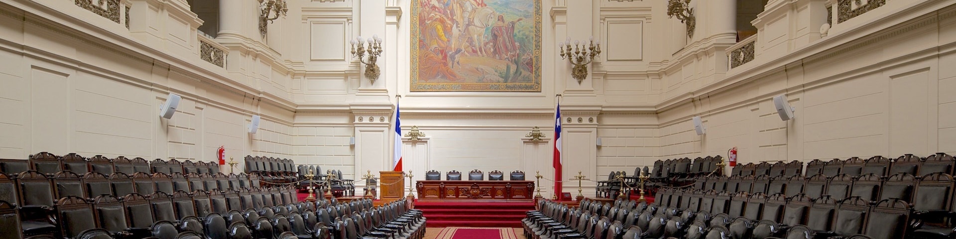 Ex-Congresso Nacional que inclui arquitetura de patrimônio, vistas internas e um edifício administrativo