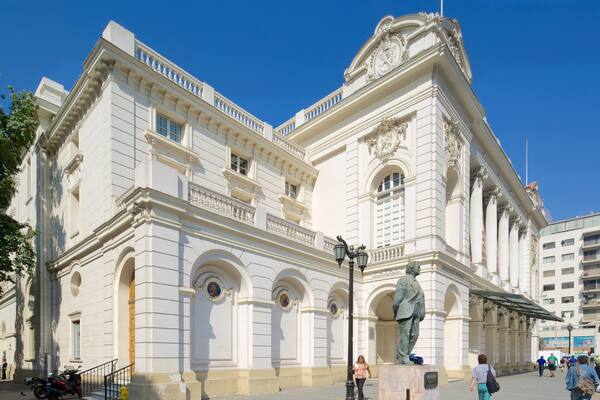 Municipal Theatre of Santiago which includes theatre scenes and heritage architecture