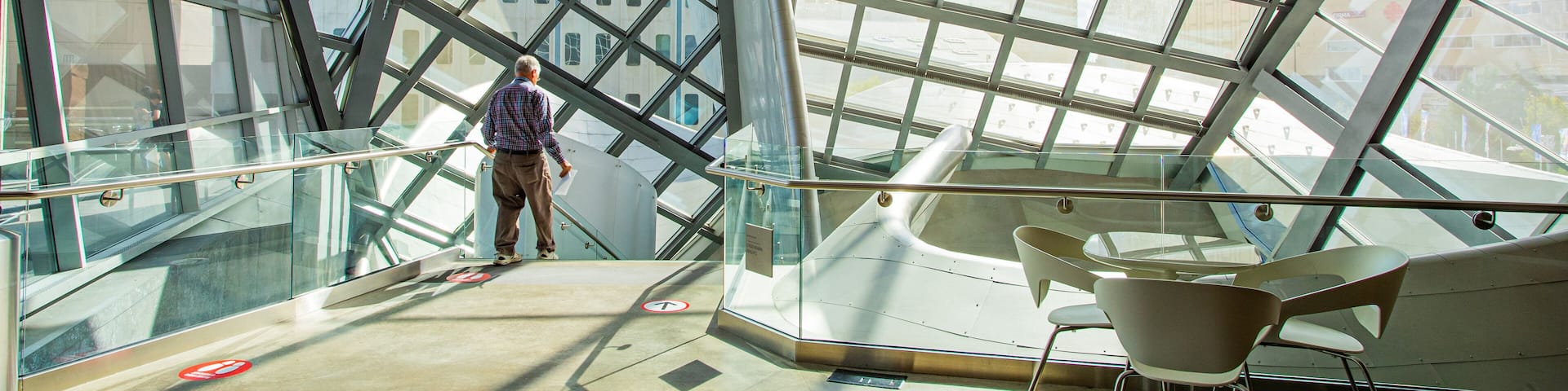 Art Gallery of Alberta featuring modern architecture and interior views as well as an individual male