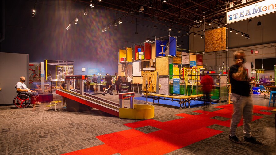 TELUS World of Science-Edmonton featuring interior views and a playground