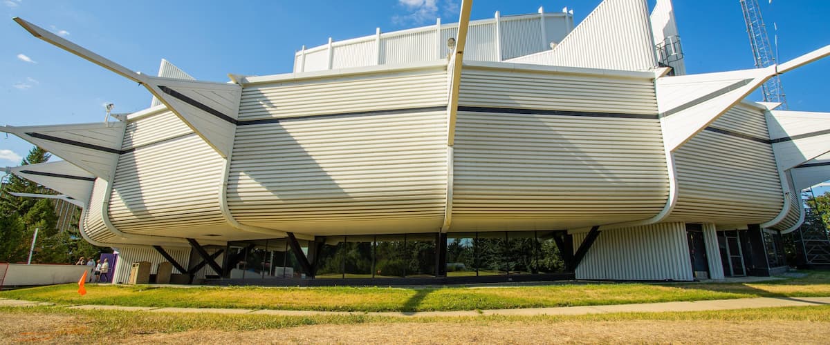 TELUS World of Science-Edmonton which includes modern architecture