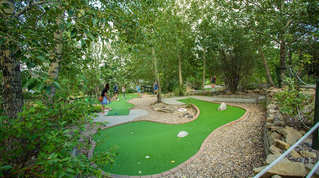 Canada Olympic Park showing golf as well as a small group of people