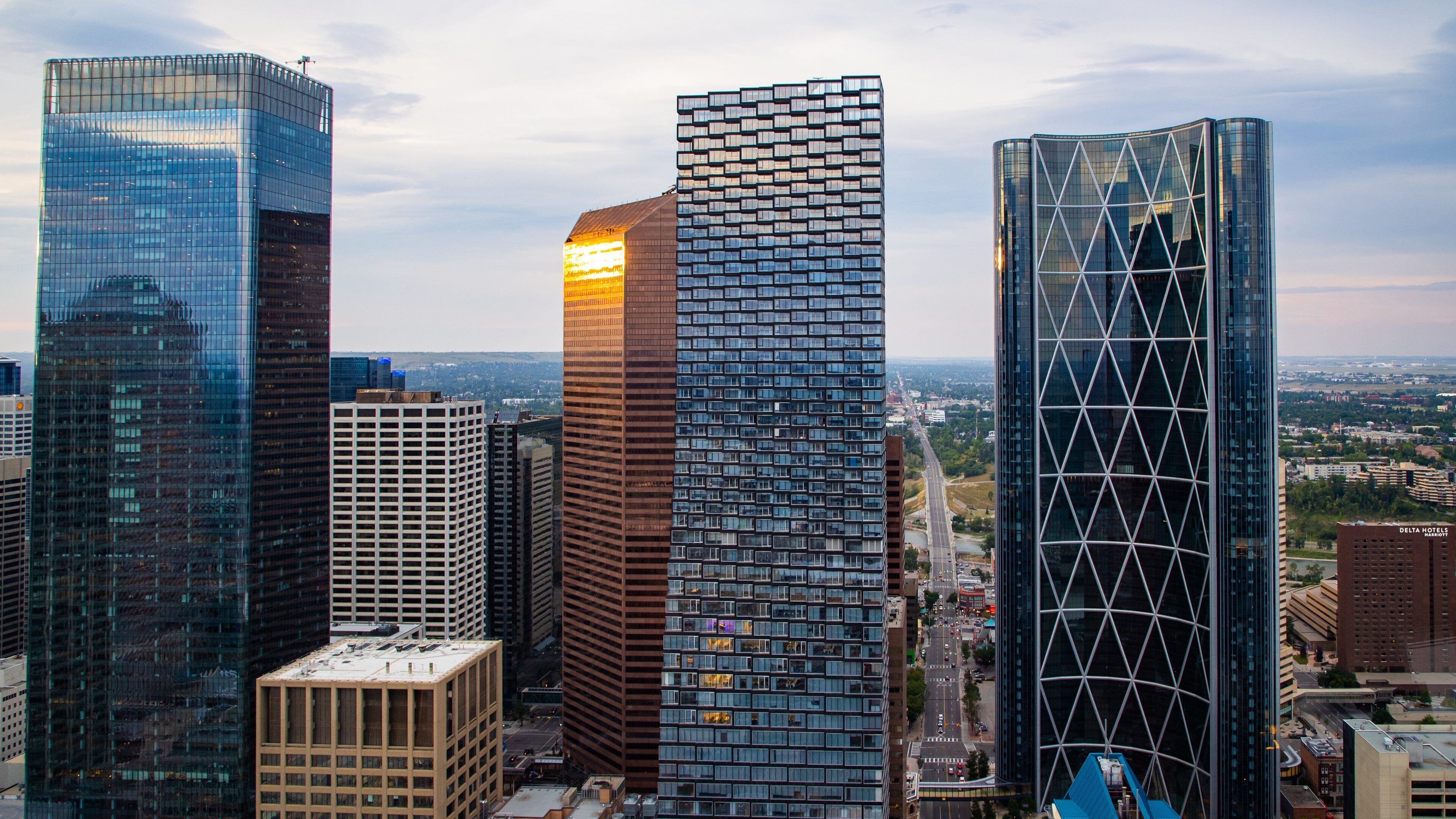 Calgary Tower featuring a skyscraper, a city and landscape views