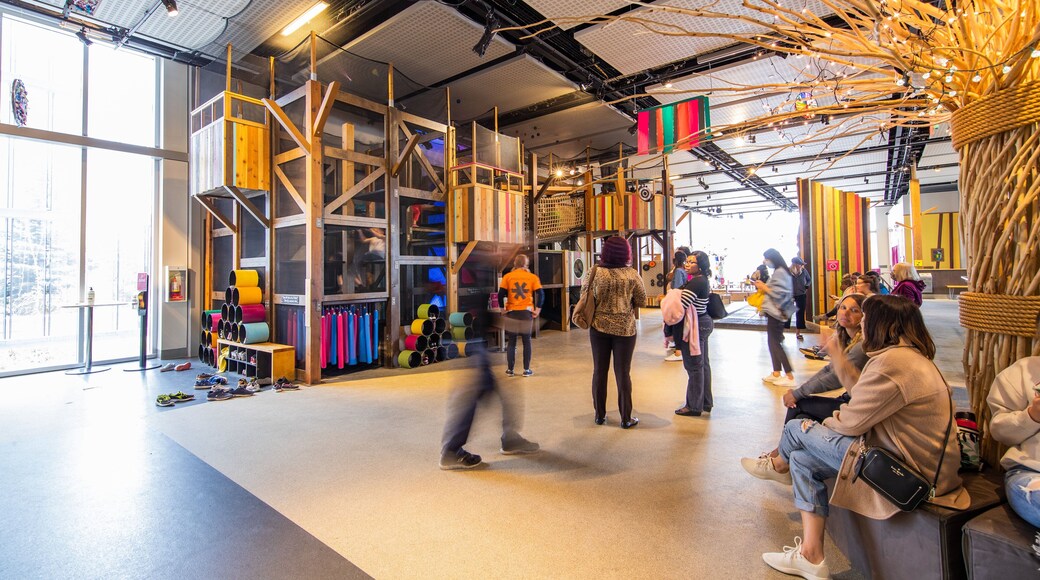 TELUS Spark which includes interior views as well as a small group of people