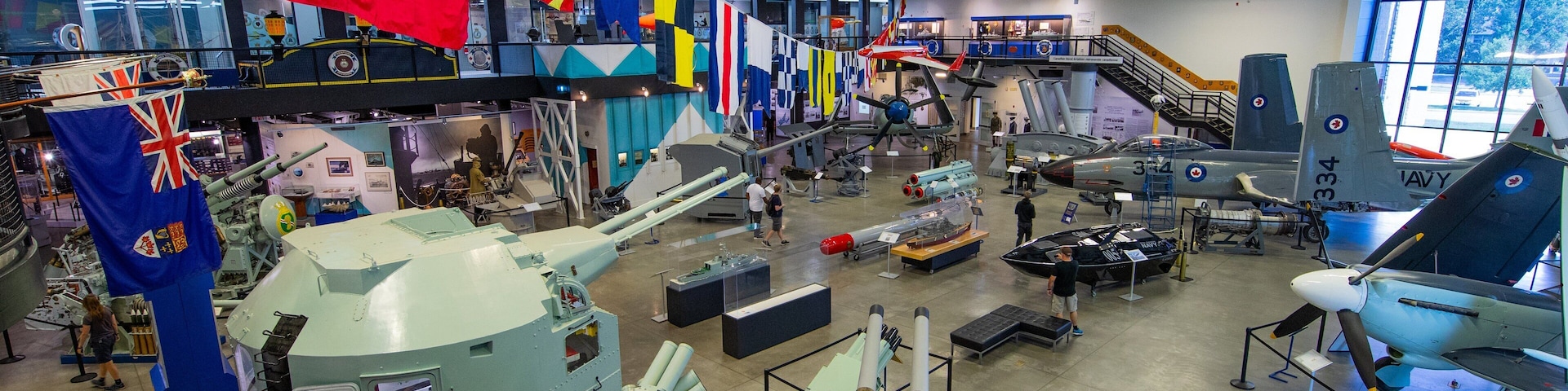 The Military Museums featuring interior views