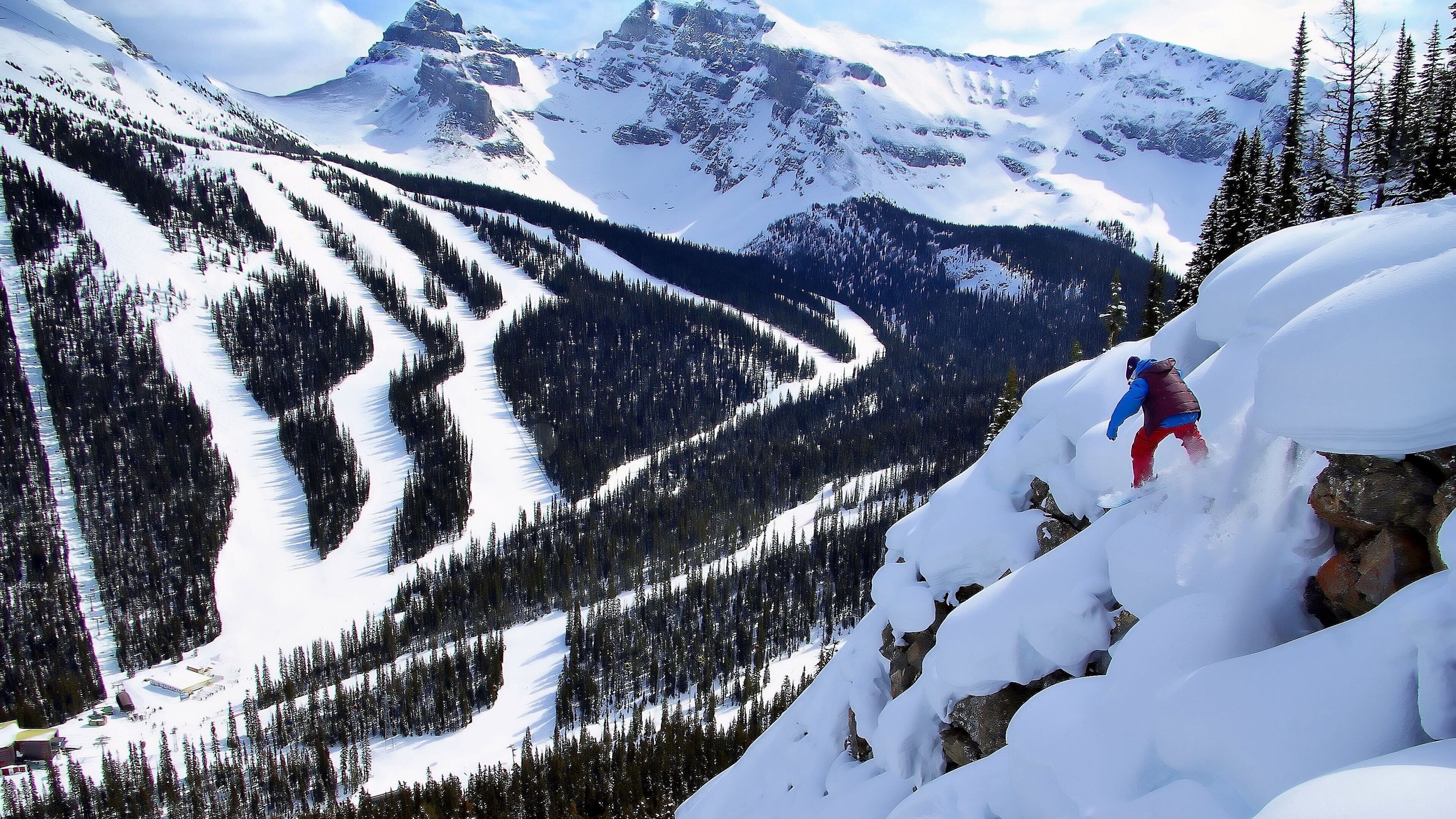 Sunshine Village showing views, snow boarding and landscape views