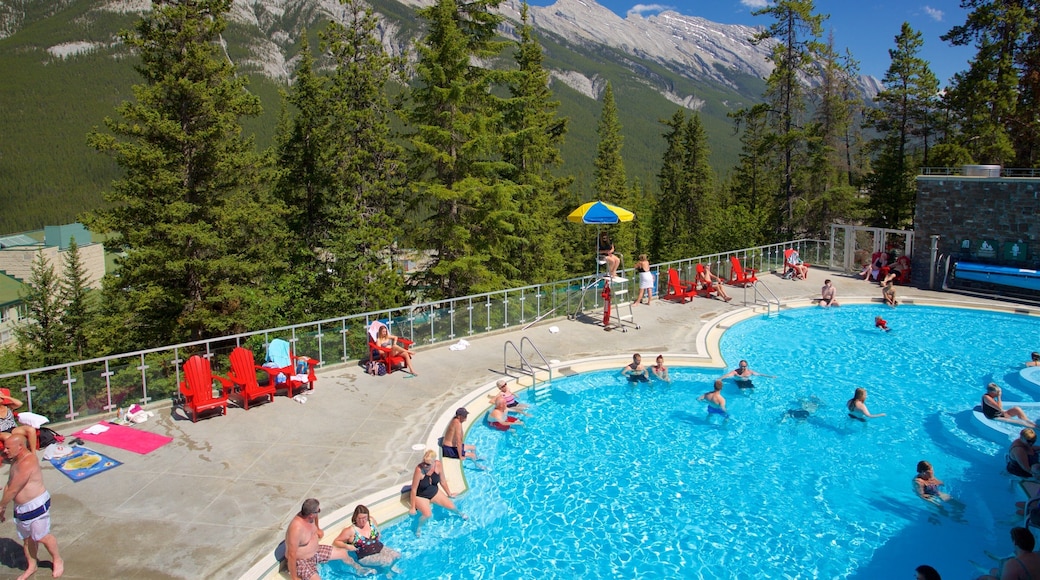 Upper Hot Springs showing a pool, tranquil scenes and swimming