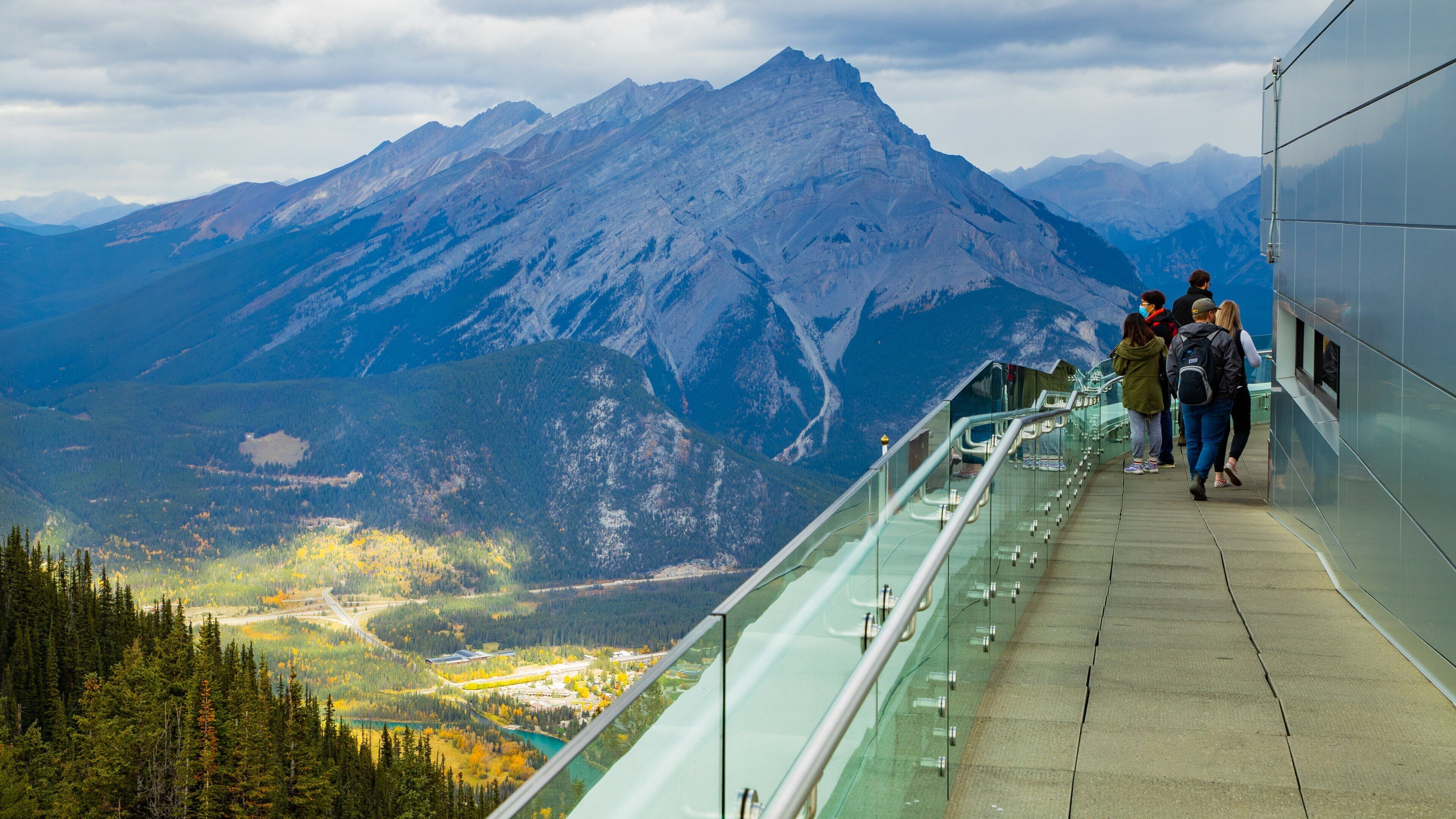 Banff Gondola featuring views, mountains and landscape views
