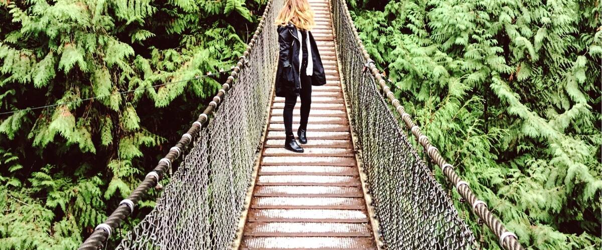 Suspension bridges are a little scary but I love them.