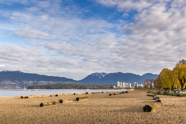 Kitsilano beach in Vancouver BC Canada