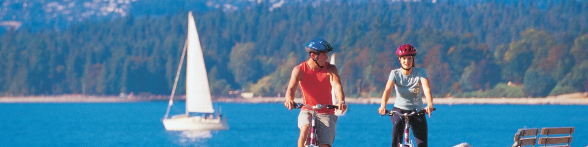 Jericho Beach featuring general coastal views and cycling as well as a couple