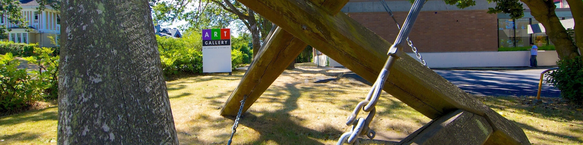 Art Gallery of Greater Victoria featuring outdoor art and a park