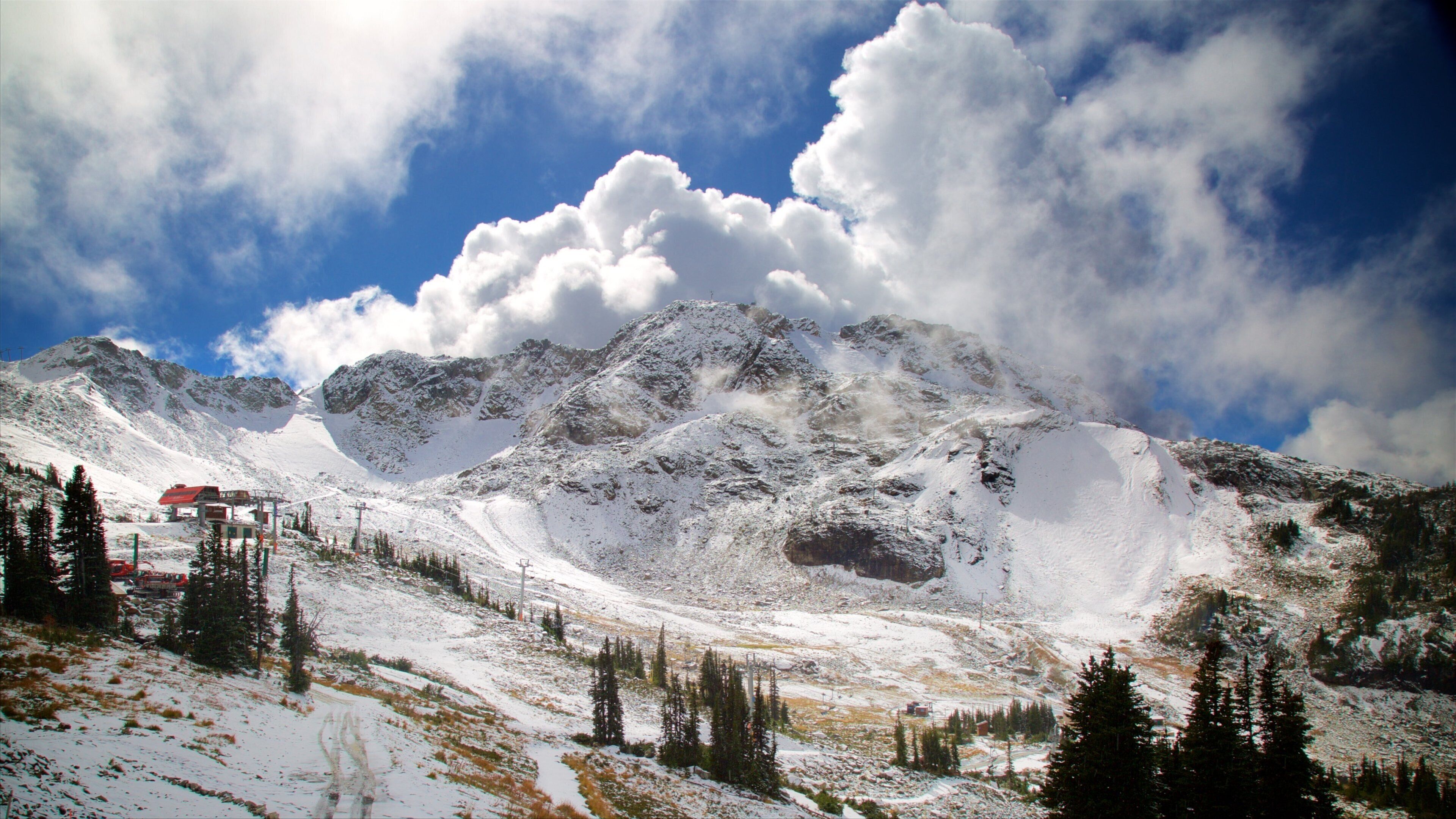 Whistler Blackcomb Ski Resort showing mountains and snow