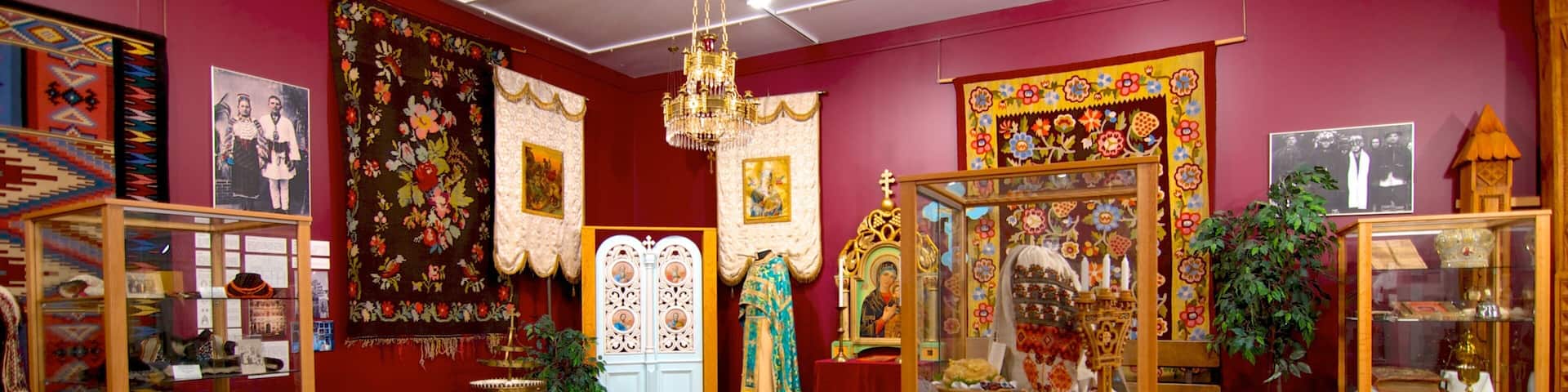 Ukrainian Museum of Canada featuring interior views