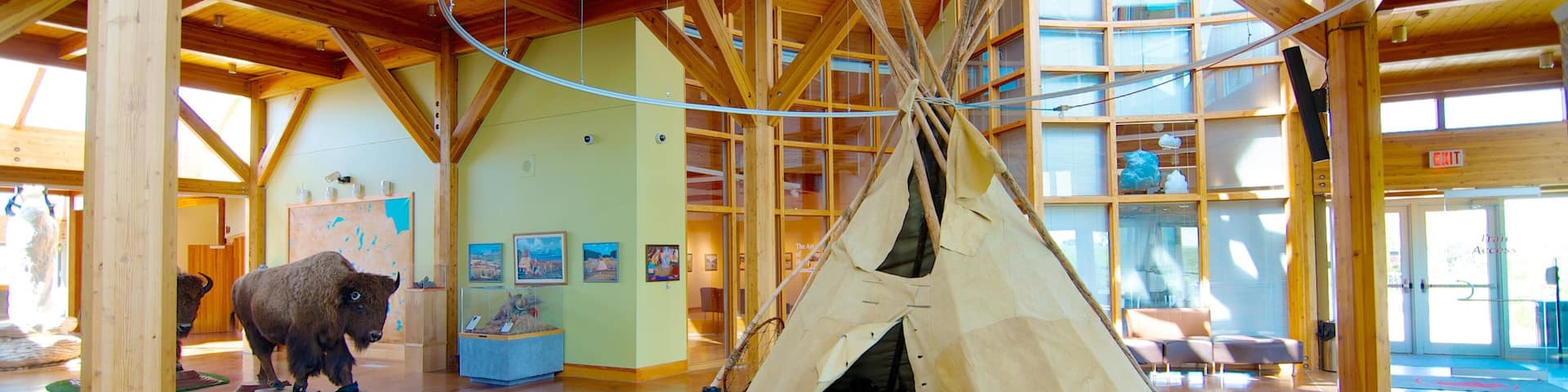 Wanuskewin Heritage Park which includes interior views