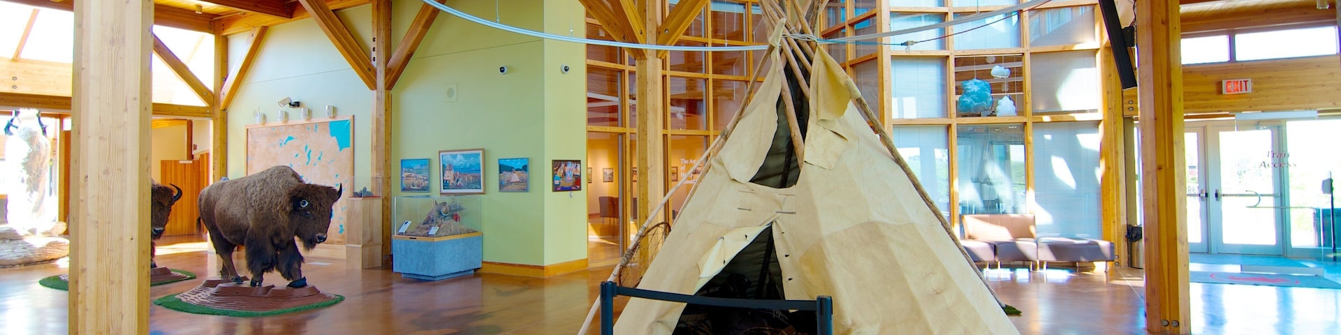 Wanuskewin Heritage Park welches beinhaltet Innenansichten