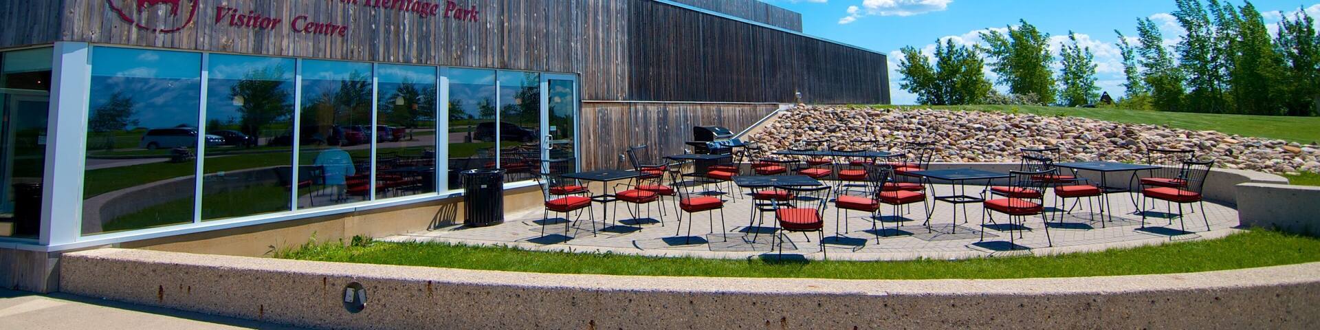 Wanuskewin Heritage Park featuring a park and modern architecture