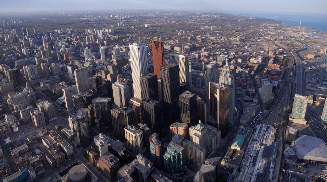 Panoramic view of downtown highrises and Toronto East