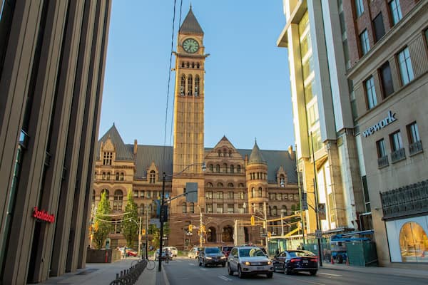 Toronto City Hall which includes heritage architecture and a city