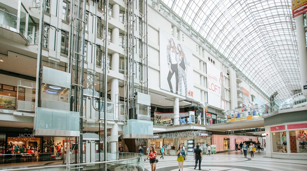 CF Toronto Eaton Centre which includes shopping and interior views